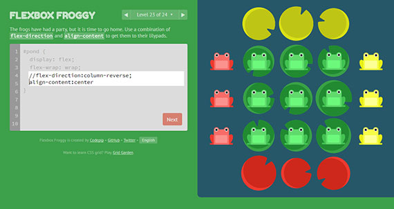 Flexbox Froggy screenshot
